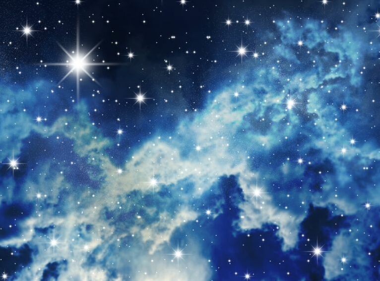 Картина на холсте Звездное небо в облаках, арт hd0513501