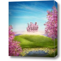Картина Сказочный замок на лугу