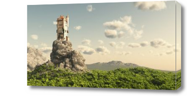 Картина Волшебный замок на скале