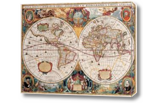 Картина Карта и исторические лица