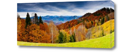 Картина Осенний пейзаж и горы