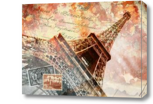 Картина Эйфелева башня открытка