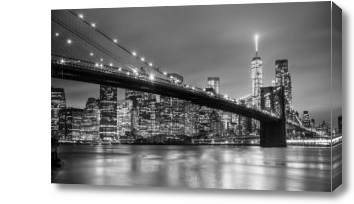 Картина Светящийся шпиль над Бруклинским мостом