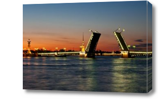 Картина Дворцовый мост на закате